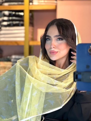 شال توری طرحدار کد 4037
