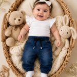 شلوار جین لاینر دار کد 7023