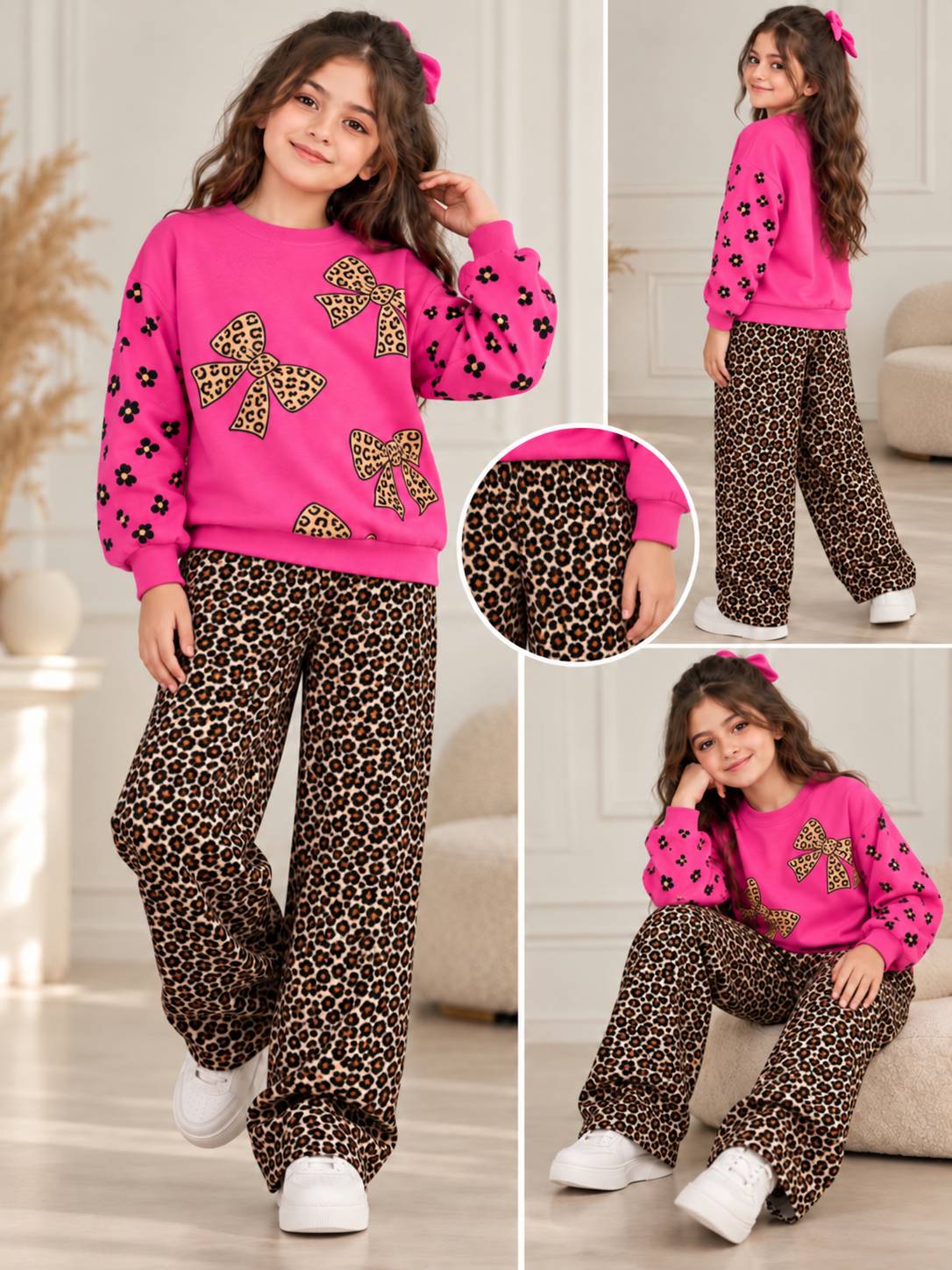 0c553088-a820-4c9c-8c5a-23f911e2c7cb ست بلوز و شلوار دخترانه پلنگی کد 20122 - Image 1